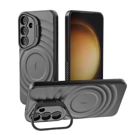 Husa pentru Samsung Galaxy S25, SKYDDAR, Pulse Case Magsafe din Silicon, Negru