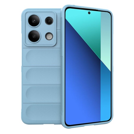 Husa pentru Xiaomi Redmi Note 13 4G, SKYDDAR INNOVATION, Magic Shield, din Silicon Mat, set cu sticker, Bleu