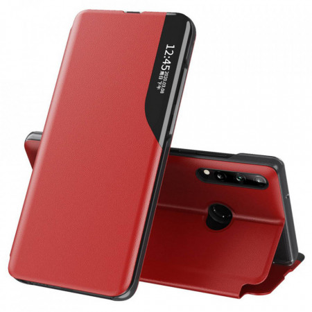 Husa Samsung Galaxy A20s tip carte, Techsuit eFold - Rosu