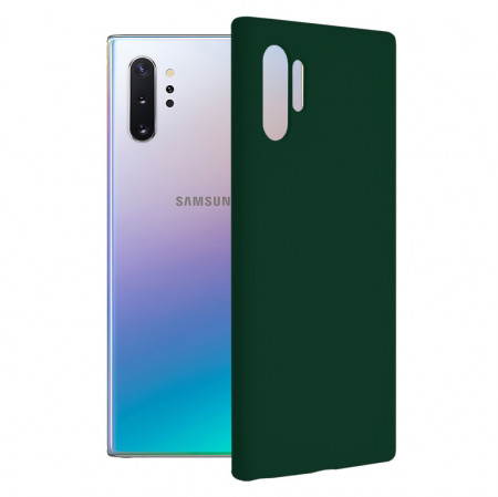 Husa Samsung Galaxy Note 10 Plus din silicon moale, Techsuit Soft Edge - Dark Green