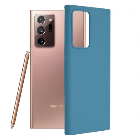 Husa Samsung Galaxy Note 20 Ultra din silicon moale, Techsuit Soft Edge - Denim Blue