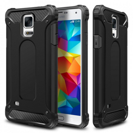 Husa Samsung Galaxy S5 G900 din plastic dur, Techsuit Hybrid Armor - Negru