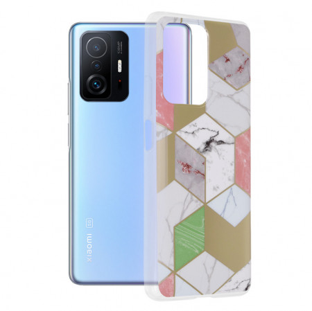 Husa Xiaomi 11T / 11T Pro Marble Series, Techsuit - Purple Hex