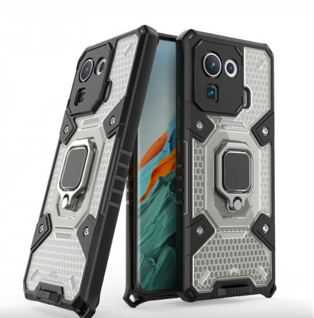 Husa Xiaomi Mi 11 Pro cu inel, Techsuit Honeycomb - Negru