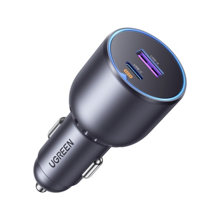Incarcator Auto Fast Charging, Type-C, USB, 63W, 3A, PD3.0, QC 3.0, Ugreen EC701, Negru