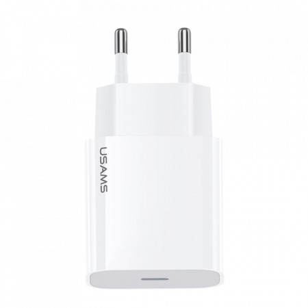 Incarcator priza Type-C, PD, Fast Charge, 20W, 3A, USAMS(US-CC118) - Alb