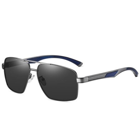 Ochelari de soare barbati, Aviator, Polarizati, Skyddar LM001, Negru;Gri