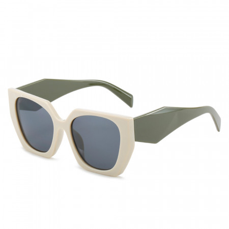 Ochelari de soare dama, rame mari, Luxury, Skyddar Vistta 3967 - Bej Gri