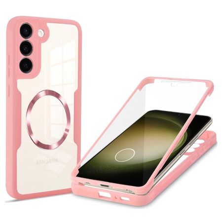 [Pachet 360°] Husa + Folie Samsung Galaxy S23 Plus, SKDR ColorShield 360° - Roz