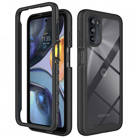[Pachet 360°] Husa + Folie Motorola Moto G52, Techsuit Defense - Negru