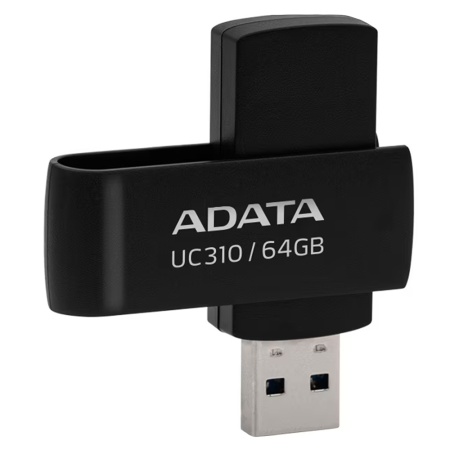 Stick de Memorie USB 3.2 FlashDrive, 64GB, Adata UC310, Negru