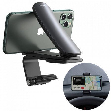 Suport auto bord Big Mouth (SUDZ-A01), prindere tip clama, Baseus - Negru