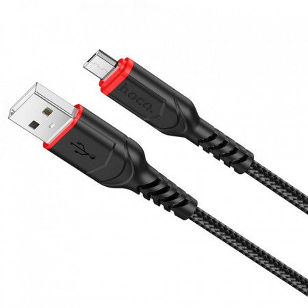 Cablu de date (X59 Victory), USB-A la Micro-USB, 12W, 2.4A, 1.0m, HOCO - Negru