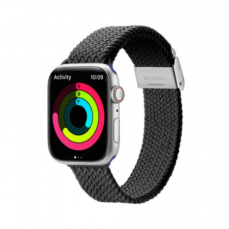 Curea Apple Watch 1 / 2 / 3 / 4 / 5 / 6 / 7 / 8 / SE / SE 2 (38 / 40 / 41 mm,Dux Ducis Mixture II Version - Negru