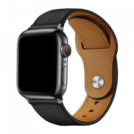 Curea smartwatch Apple Watch 1 / 2 / 3 / 4 / 5 / 6 / 7 / SE (42 mm / 44 mm / 45 mm), Techsuit W033 - Negru