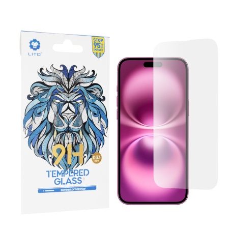 Folie de Sticla iPhone 16 Plus, Claritate Maxima, Lito, 2.5D Classic Glass 9H, Transparent