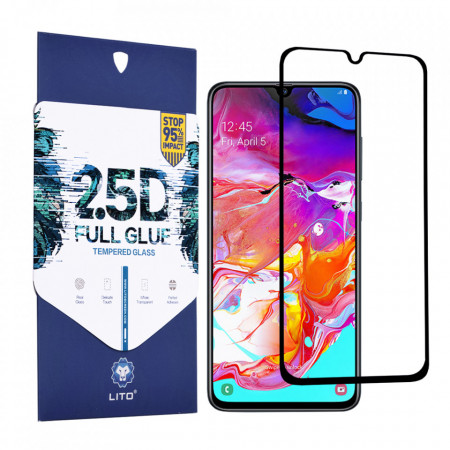 Folie de sticla Samsung Galaxy A70 / A70s, 2.5D FullGlue LITO - Negru