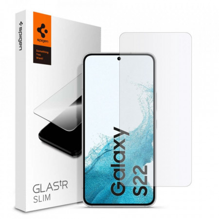 Folie sticla Samsung Galaxy S22, Glas.TR Slim Spigen - Clear