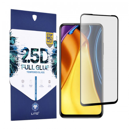 Folie Xiaomi Poco M3 Pro 4G / 5G, 2.5D FullGlue Glass, LITO - Negru