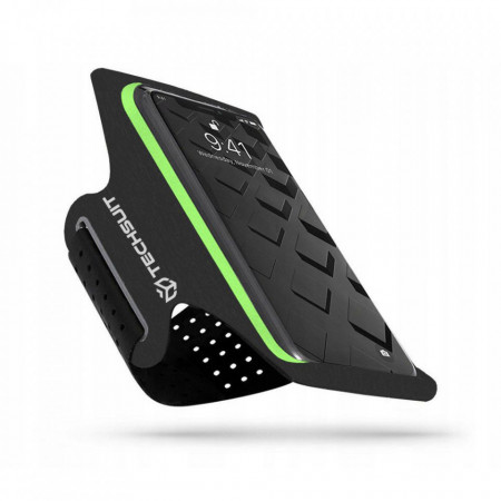 Husa banderola telefon 6.5 inch pentru alergare, Techsuit (TH20) - Negru Verde