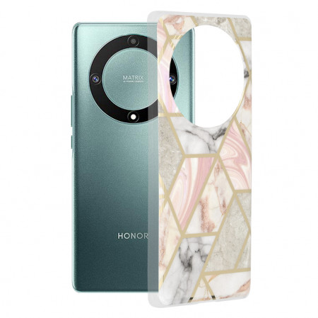 Husa Honor Magic5 Lite Marble Series, Techsuit - Pink Hex
