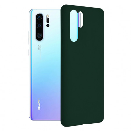 Husa Huawei P30 Pro din silicon moale, Techsuit Soft Edge - Dark Green