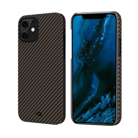 Husa iPhone 12 Mini PITAKA MegEZ - Black/Gold