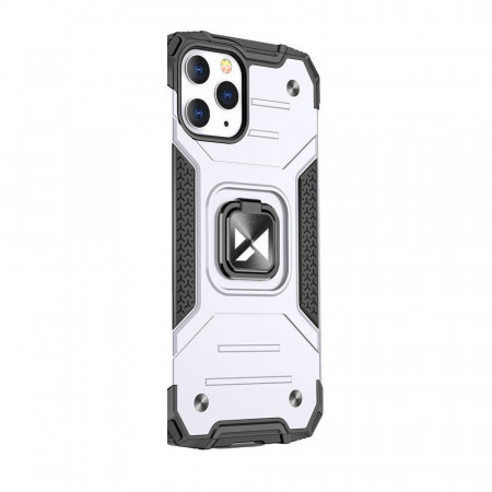 Husa iPhone 13 Pro Max, Functie magnetica, Wozinsky Ring Armor - Silver