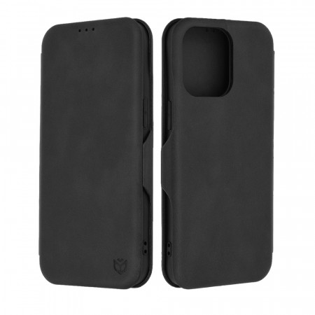 Husa iPhone 15 Pro Max tip carte magnetica, Techsuit Safe Wallet - Negru