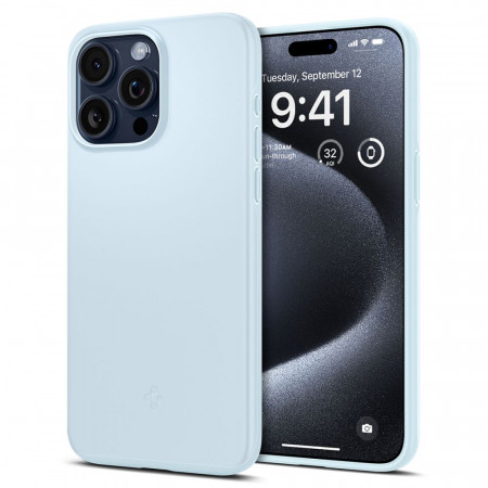 Husa iPhone 15 Pro, Spigen Thin Fit - Mute Blue