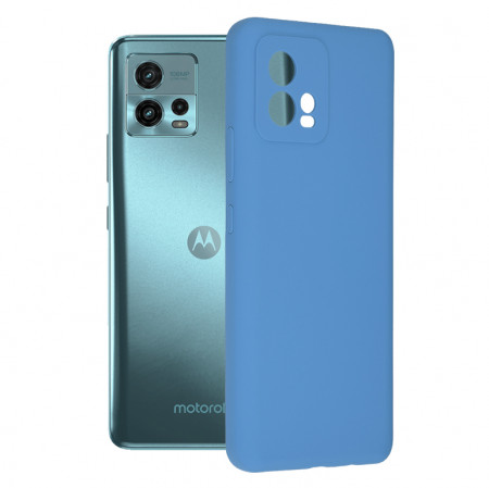 Husa Motorola Moto G72 din silicon moale, Techsuit Soft Edge - Albastru