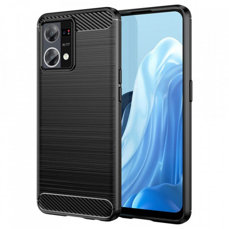 Husa OPPO Reno7 4G, Techsuit Carbon Silicon - Negru
