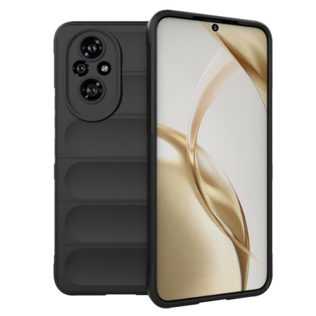 Husa pentru Honor 200, SKYDDAR INNOVATION, Magic Shield, din Silicon Mat, set cu sticker, Negru