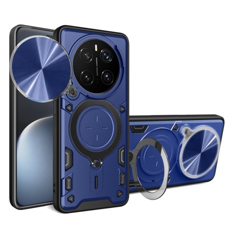 Husa pentru Honor Magic7 Pro, SKYDDAR INNOVATION, CamGuard Pro, Inel Magnetic, Protectie Camera, set cu sticker, Albastru