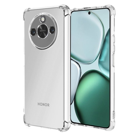 Husa pentru Honor X9c Smart , SKYDDAR INNOVATION, Shockproof Clear din Silicon Slim, Transparenta, set cu sticker