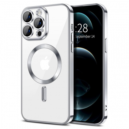 Husa pentru iPhone 12 Pro cu Magsafe integrat, SKYDDAR Luxury Shield - Argintiu