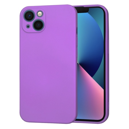 Husa pentru iPhone 13 din Silicon Catifelat, Protectie Premium, Skyddar SoftElegance MagSafe - Mov