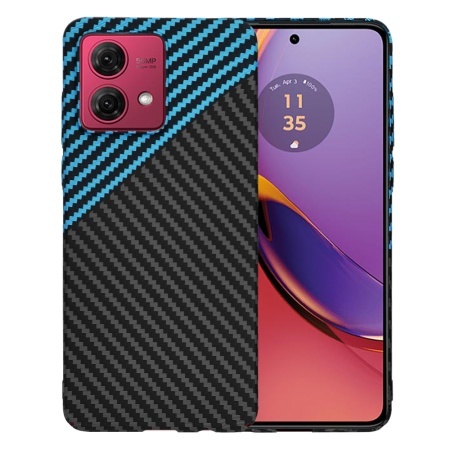Husa pentru Motorola Moto G84, SKYDDAR INNOVATION, textura carbon, Carbonite FiberShell, set cu sticker, [Culoare necunoscută],