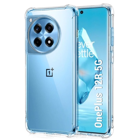 Husa pentru OnePlus 12R , SKYDDAR INNOVATION, Shockproof Clear din Silicon Slim, Transparenta, set cu sticker