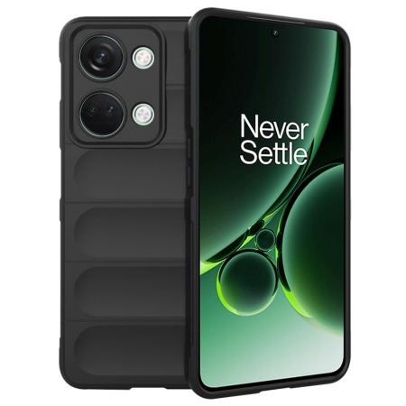 Husa pentru OnePlus Nord 3, SKYDDAR INNOVATION, Magic Shield, din Silicon Mat, set cu sticker, Negru