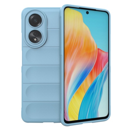 Husa pentru Oppo A58 4G, SKYDDAR INNOVATION, Magic Shield, din Silicon Mat, set cu sticker, Bleu