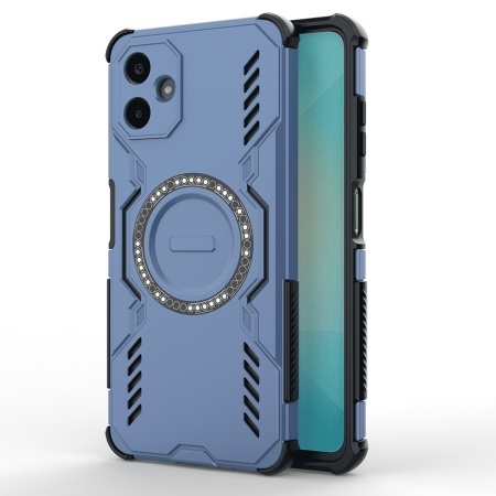 Husa pentru Samsung Galaxy A06, SKYDDAR INOVATION, ArmorMag, Magsafe, set cu sticker, Albastru