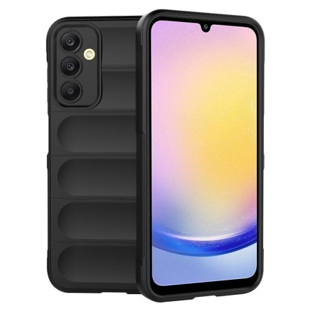 Husa pentru Samsung Galaxy A25 5G, SKYDDAR INNOVATION, Magic Shield, din Silicon Mat, set cu sticker, Negru
