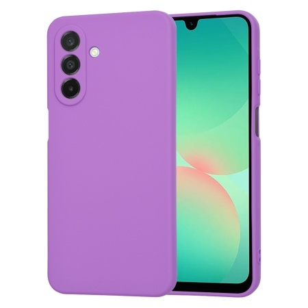 Husa pentru Samsung Galaxy A26 5G, SKYDDAR INNOVATION, din Silicon Catifelat, SoftElegance, set cu sticker, Mov