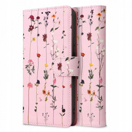Husa pentru Samsung Galaxy A34 tip carte magnetica, SKYDDAR Wallet - Garden Pink