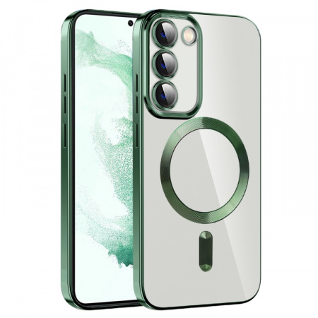 Husa pentru Samsung Galaxy S21 Plus 5G cu Magsafe integrat, SKYDDAR Luxury Shield - Verde inchis