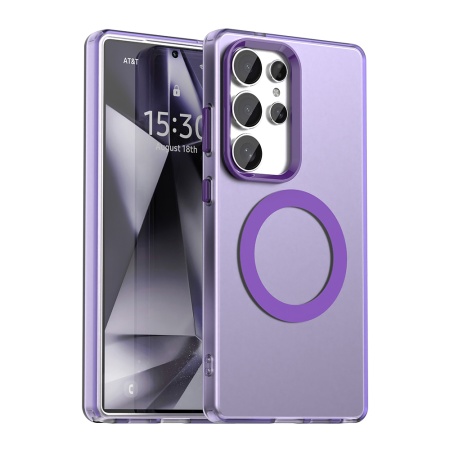 Husa pentru Samsung Galaxy S25 Ultra, SKYDDAR INOVATION, CandyCase, Magsafe, set cu sticker, Mov
