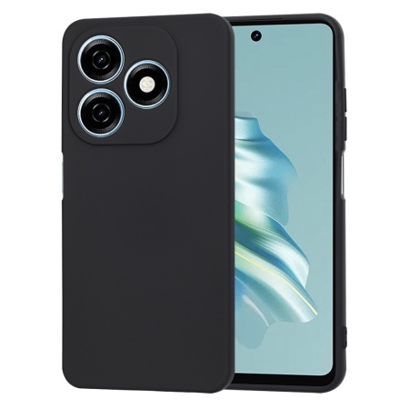 Husa pentru Tecno Spark 20, SKYDDAR INNOVATION, din Silicon Catifelat, SoftElegance, set cu sticker, Negru