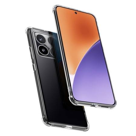 Husa pentru Xiaomi 15 , SKYDDAR INNOVATION, Shockproof Clear din Silicon Slim, Transparenta, set cu sticker