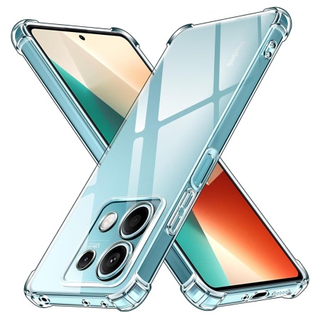 Husa pentru Xiaomi Redmi Note 13 5G , SKYDDAR INNOVATION, Shockproof Clear din Silicon Slim, Transparenta, set cu sticker